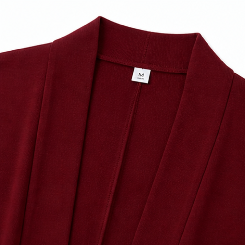 Dames 3-delige set met lang vest en wijde broek
