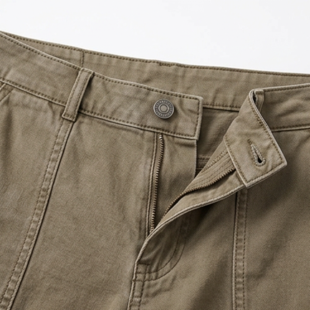 Dames broek met hoge taille en toelopende pijpen