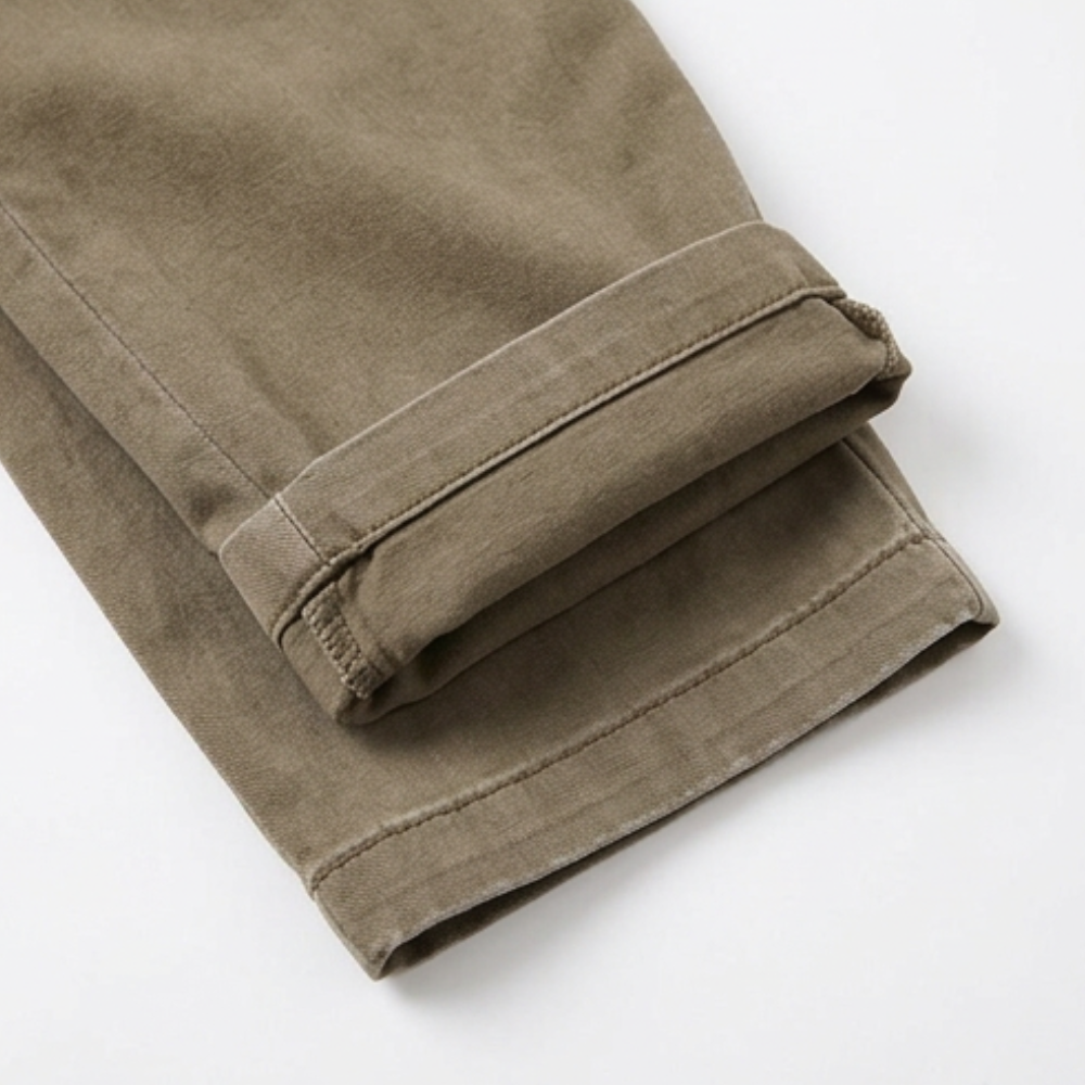 Dames broek met hoge taille en toelopende pijpen
