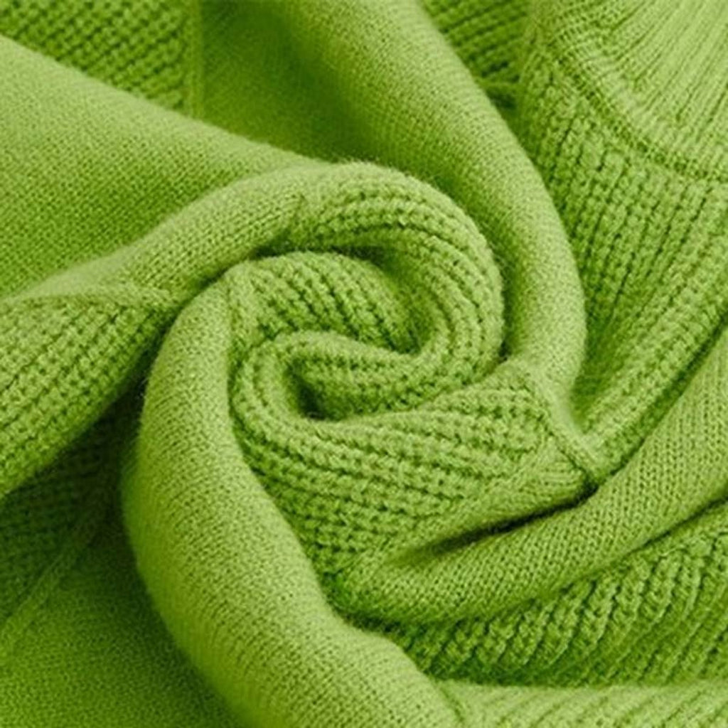 Dames gebreide coltrui met ruitmotief en oversized pasvorm
