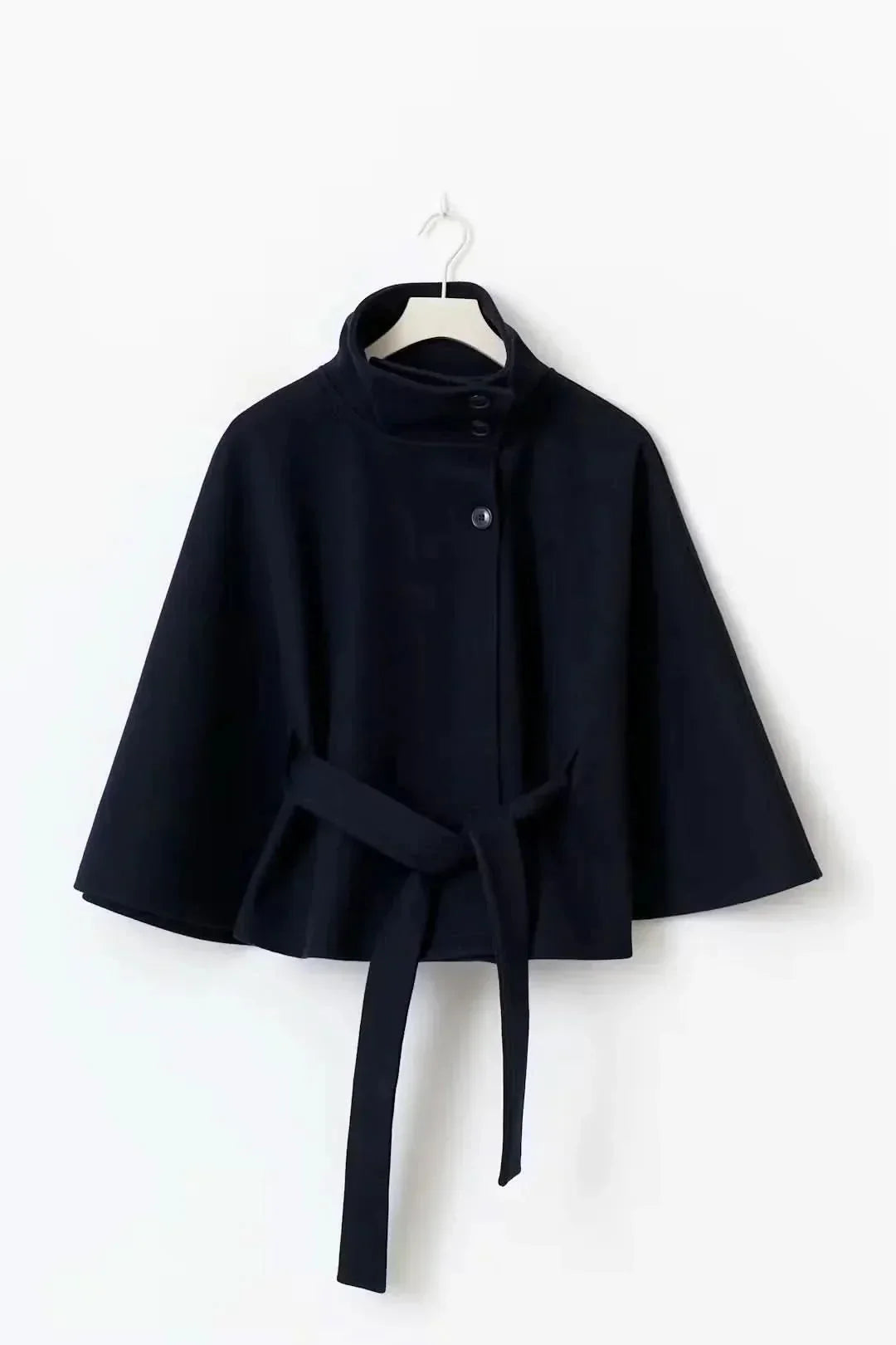 Dames gedrapeerde cape met getailleerde taille