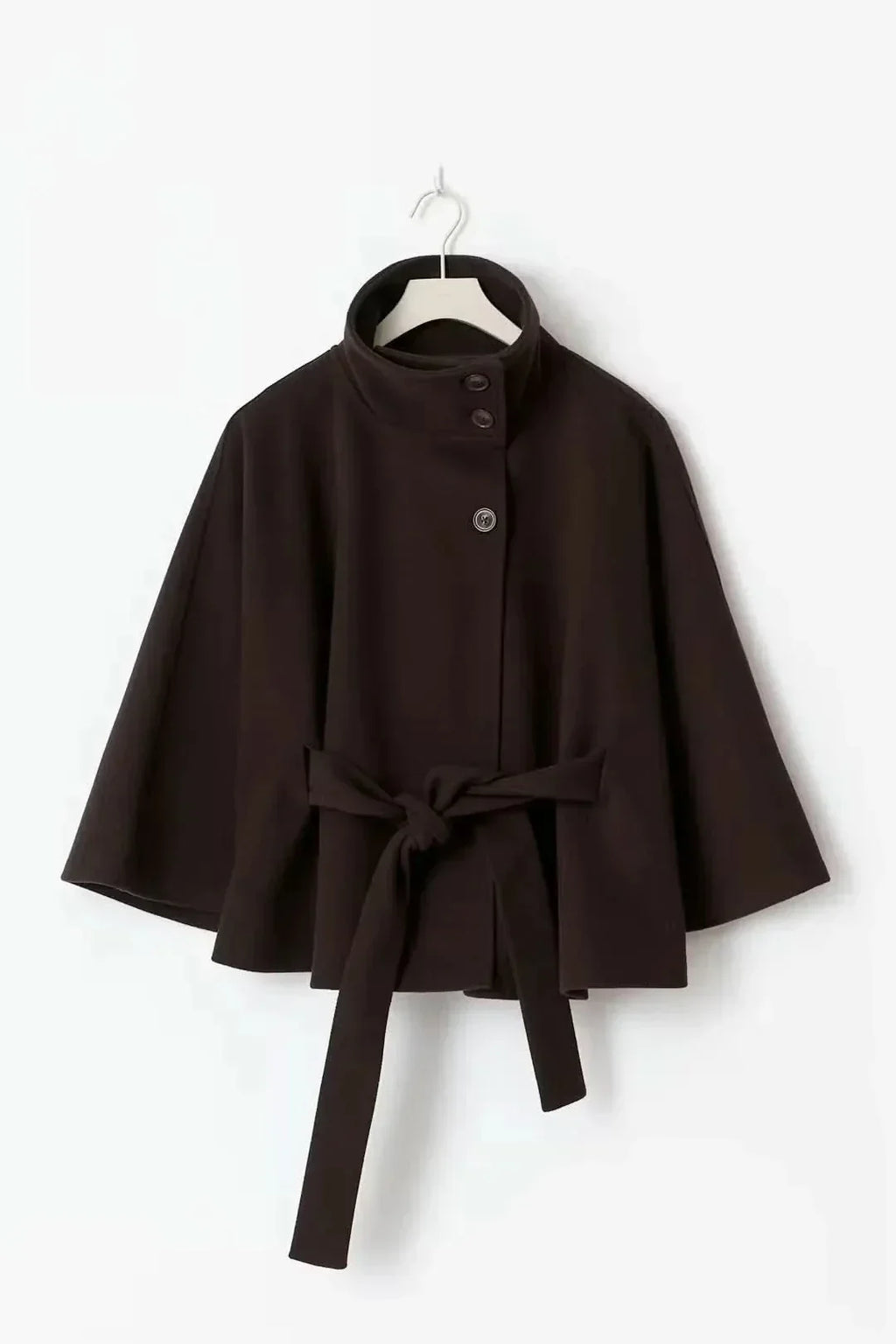 Dames gedrapeerde cape met getailleerde taille