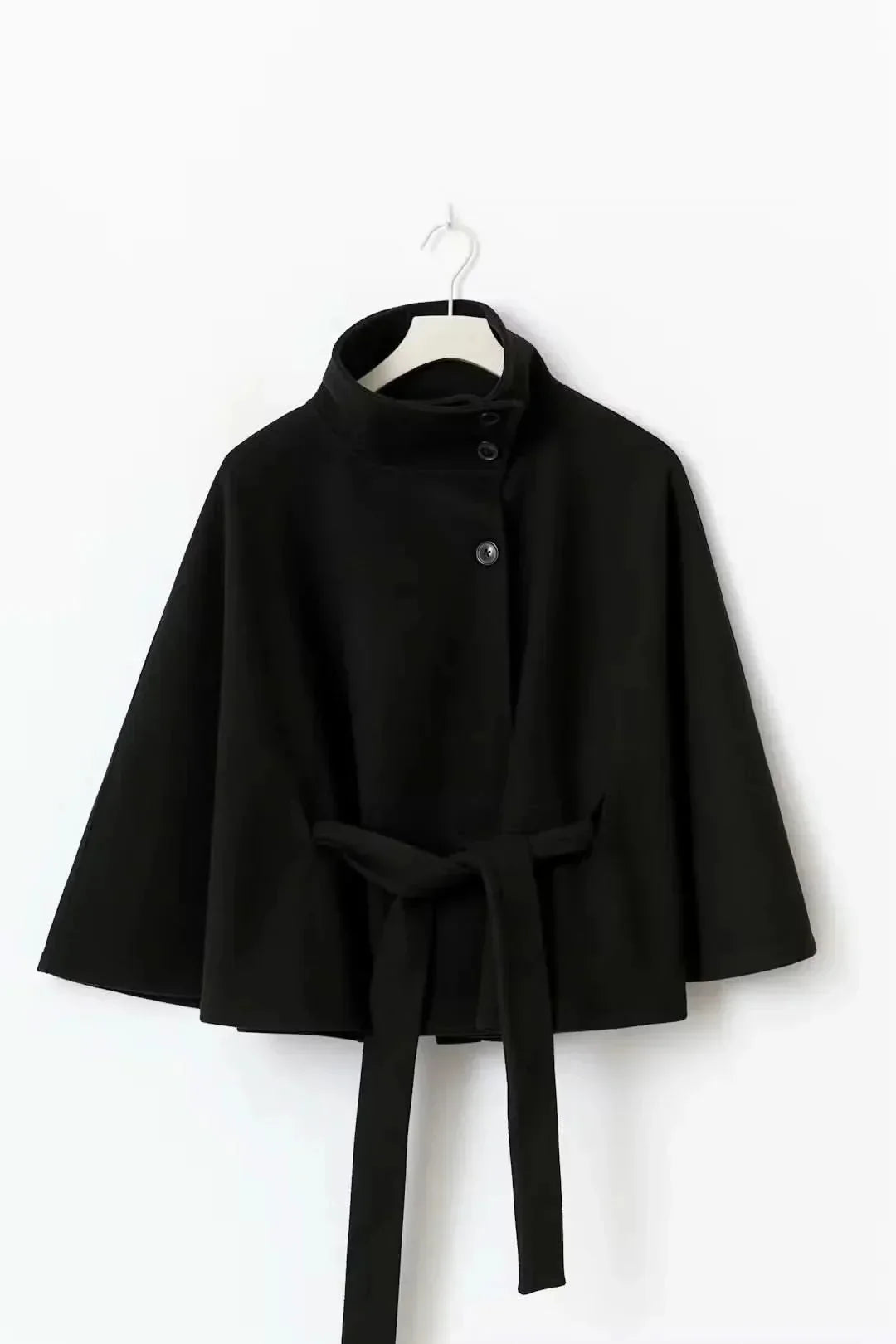 Dames gedrapeerde cape met getailleerde taille
