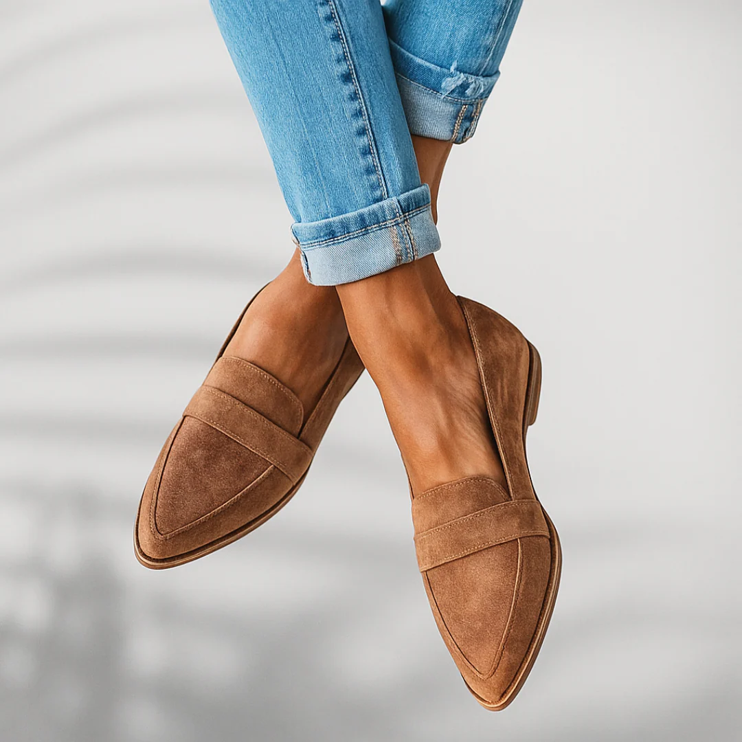 Dames loafer schoenen met zacht voetbed en soepele zool
