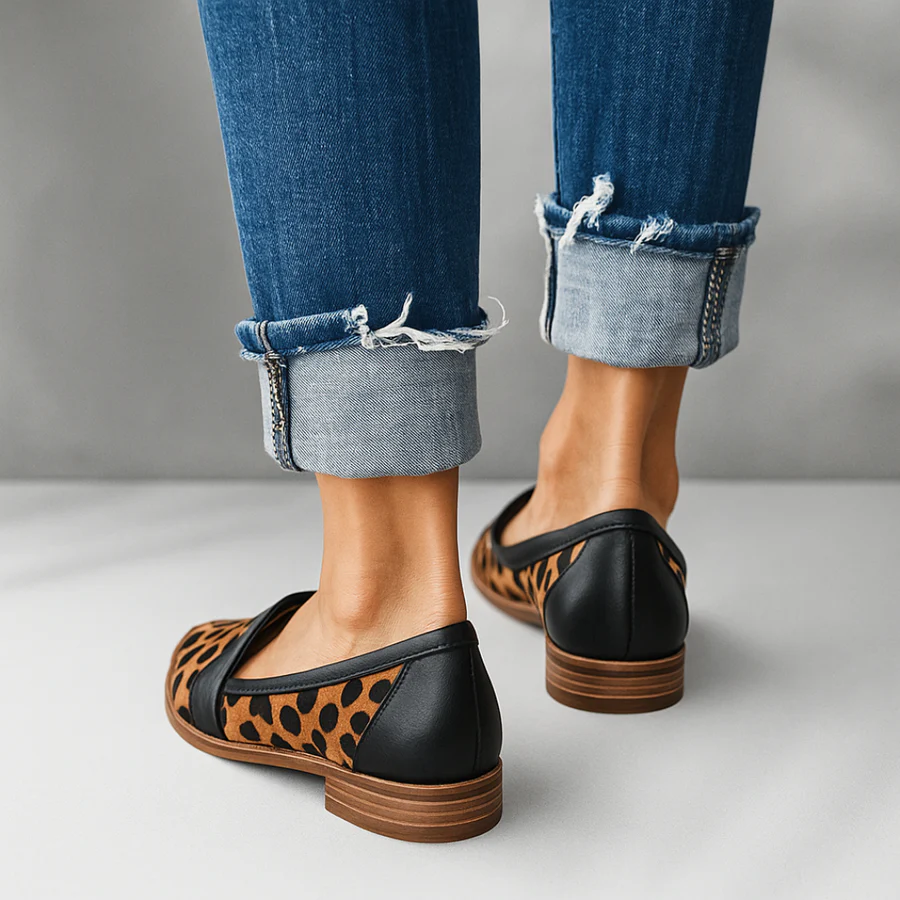 Dames loafer schoenen met zacht voetbed en soepele zool