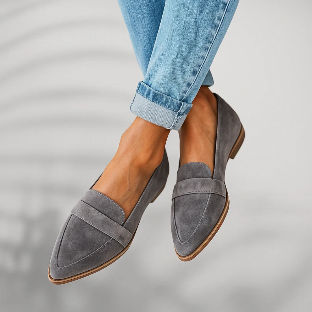 Dames loafer schoenen met zacht voetbed en soepele zool