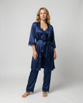 Dames pyjama set met kimono en kanten details