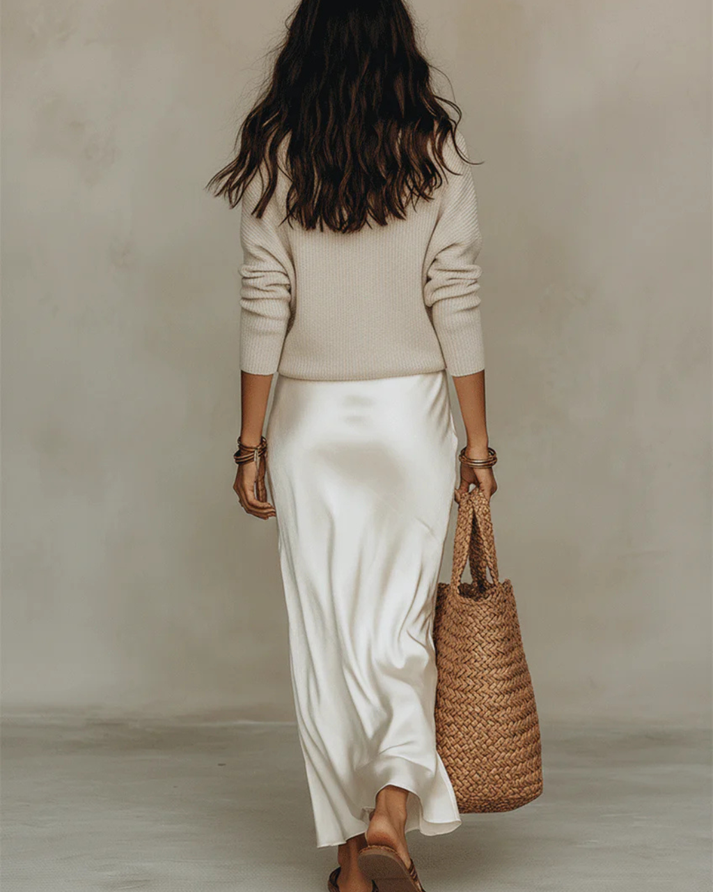 Dames tweedelige maxi jurk met lange mouwen en V-hals