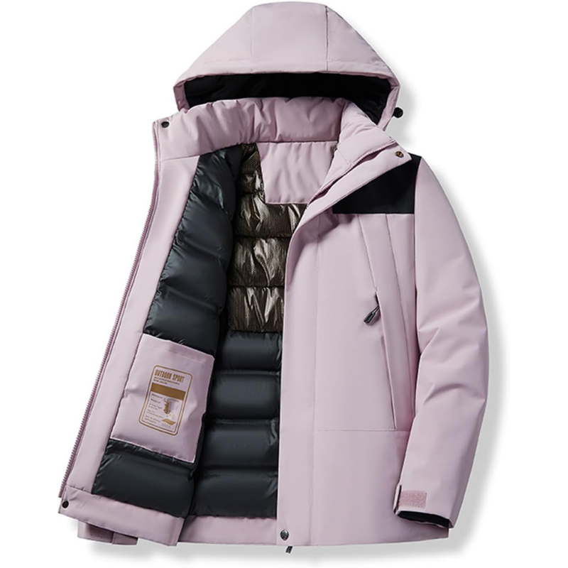 Dames winterjas met capuchon en ruime zakken