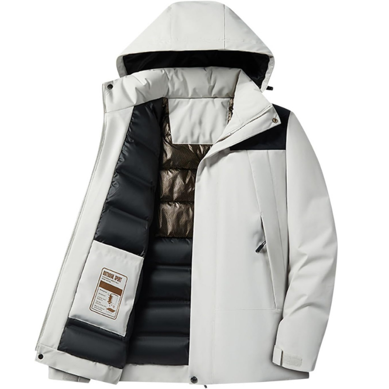 Dames winterjas met capuchon en ruime zakken