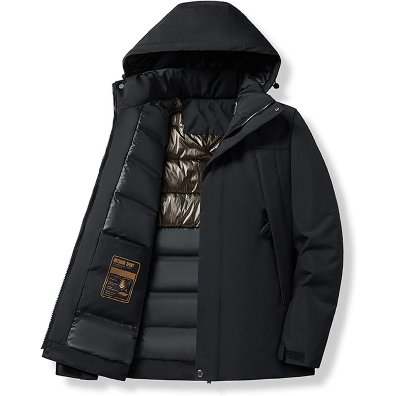 Dames winterjas met capuchon en ruime zakken