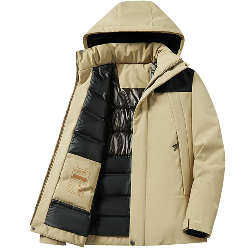 Dames winterjas met capuchon en ruime zakken