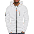 Heren fleece hoodie met rits en gevoerde capuchon