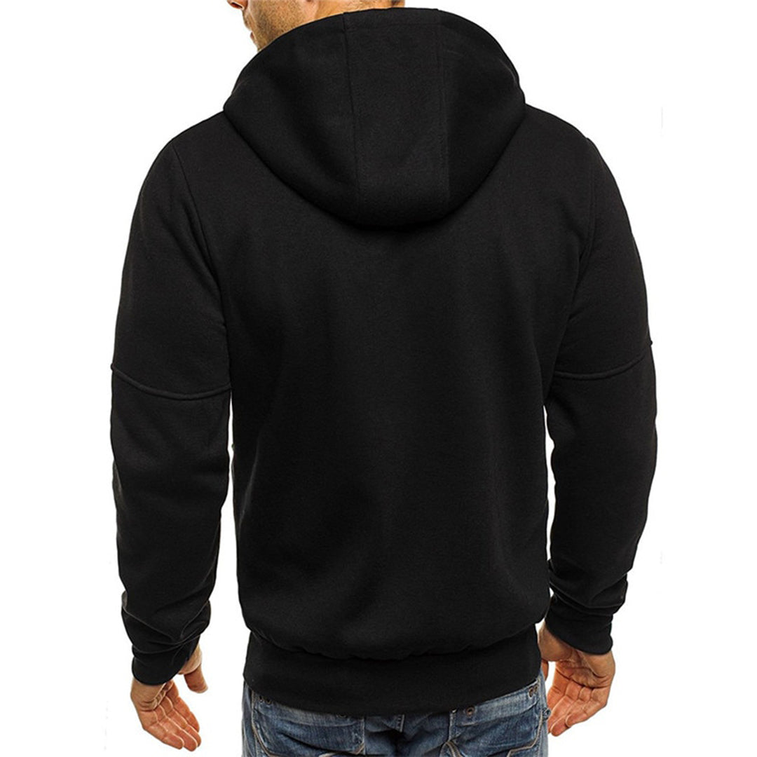 Heren hoodie met volledige rits en gevoerde capuchon