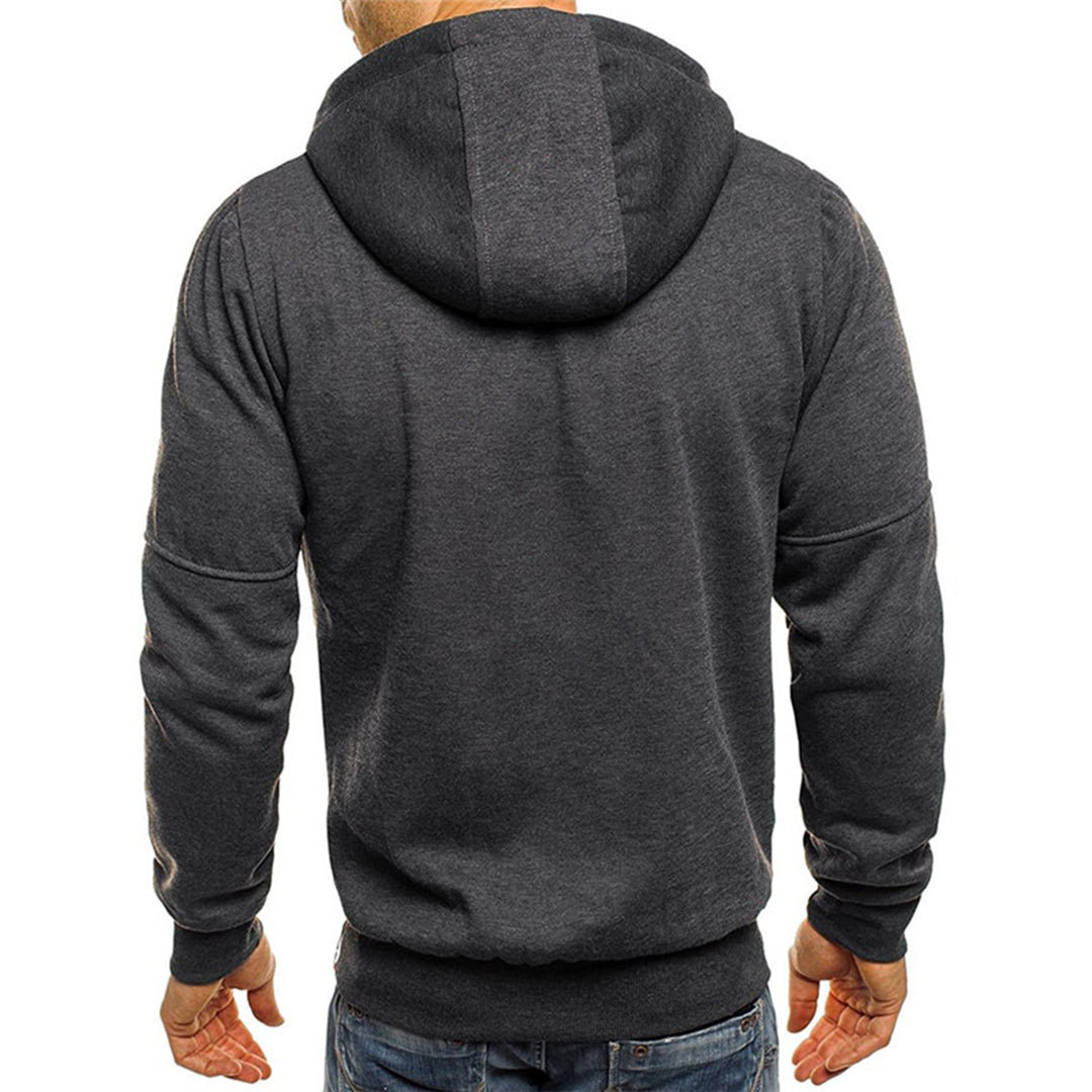 Heren hoodie met volledige rits en gevoerde capuchon