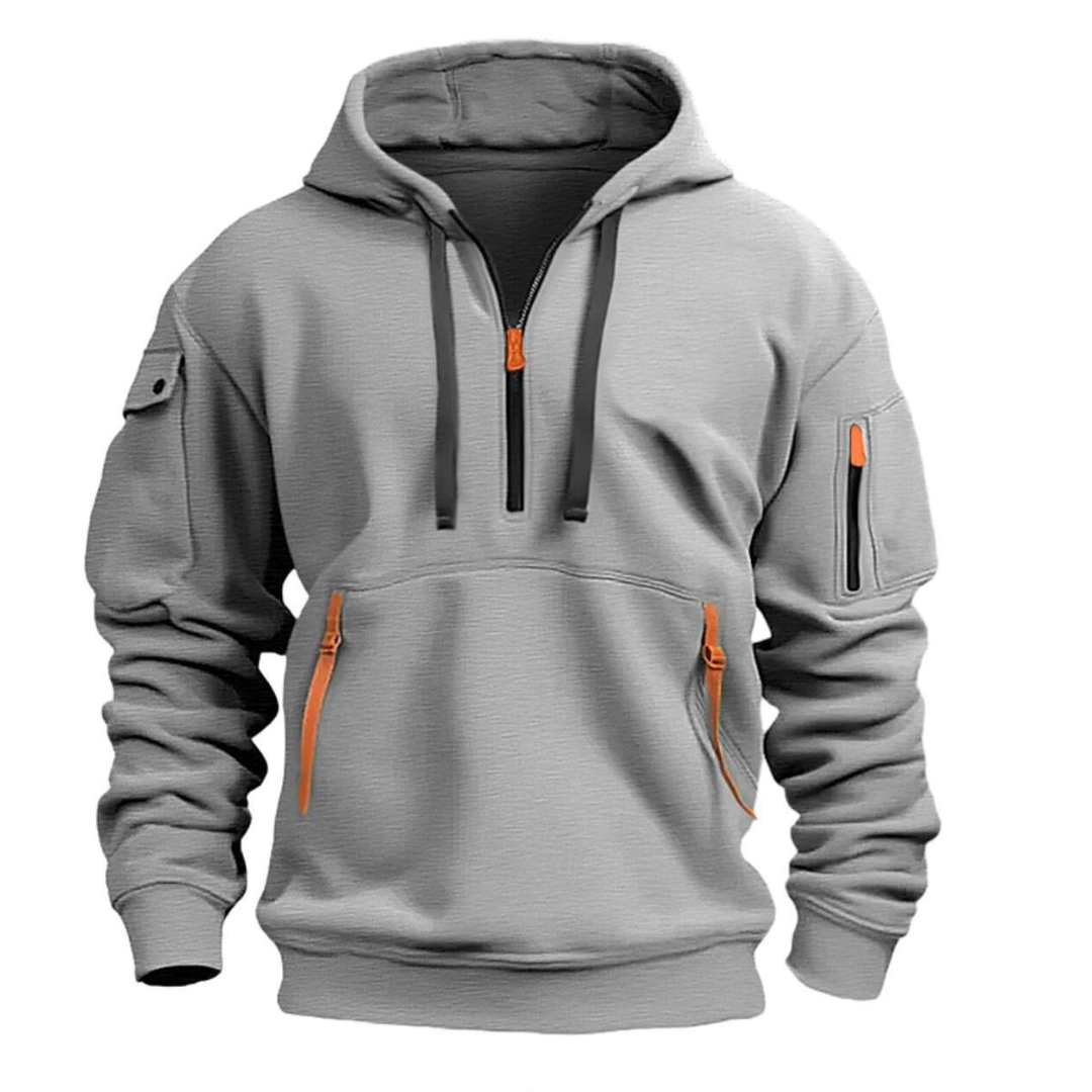 Heren hoodie voor de winter met ritszakken en capuchon