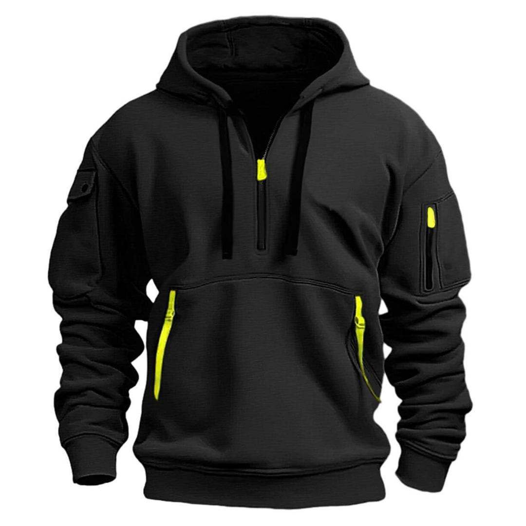 Heren hoodie voor de winter met ritszakken en capuchon