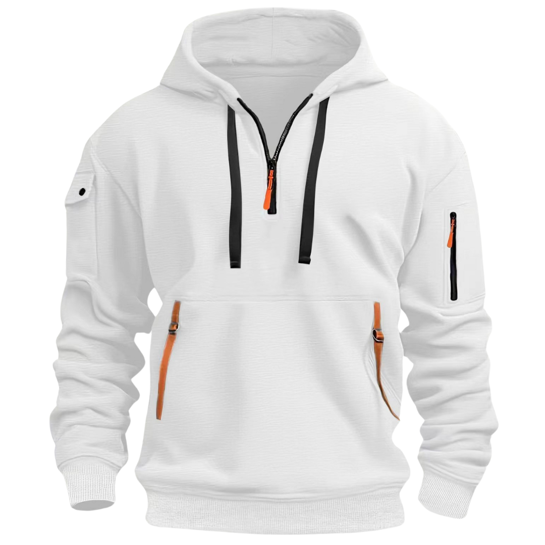 Heren hoodie voor de winter met ritszakken en capuchon