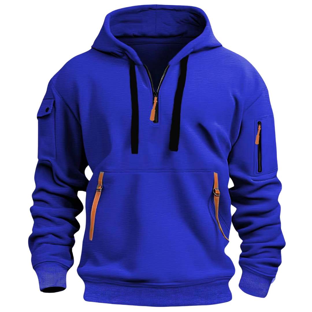 Heren hoodie voor de winter met ritszakken en capuchon