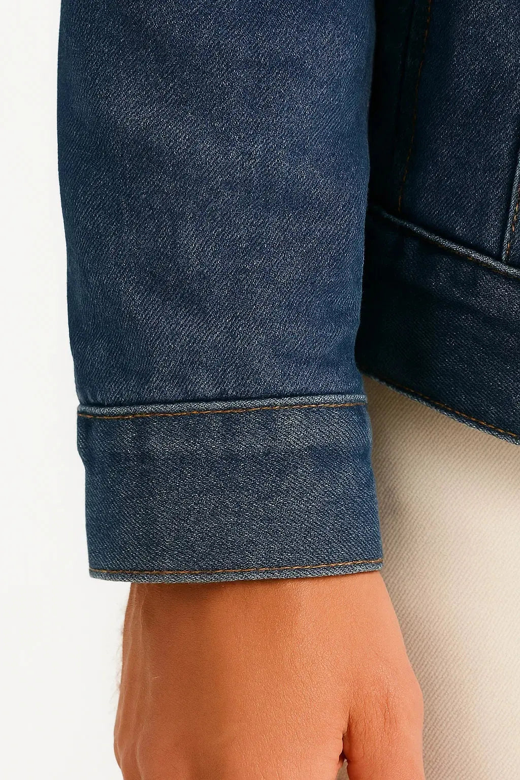 Heren jas van denim met zachte voering