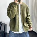 Heren oversized gebreid vest met knopen en zakken