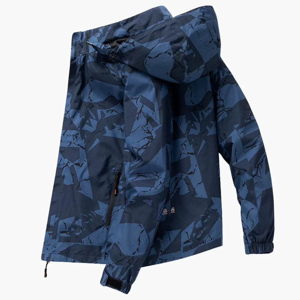 Heren winterjas met capuchon en elastische manchetten