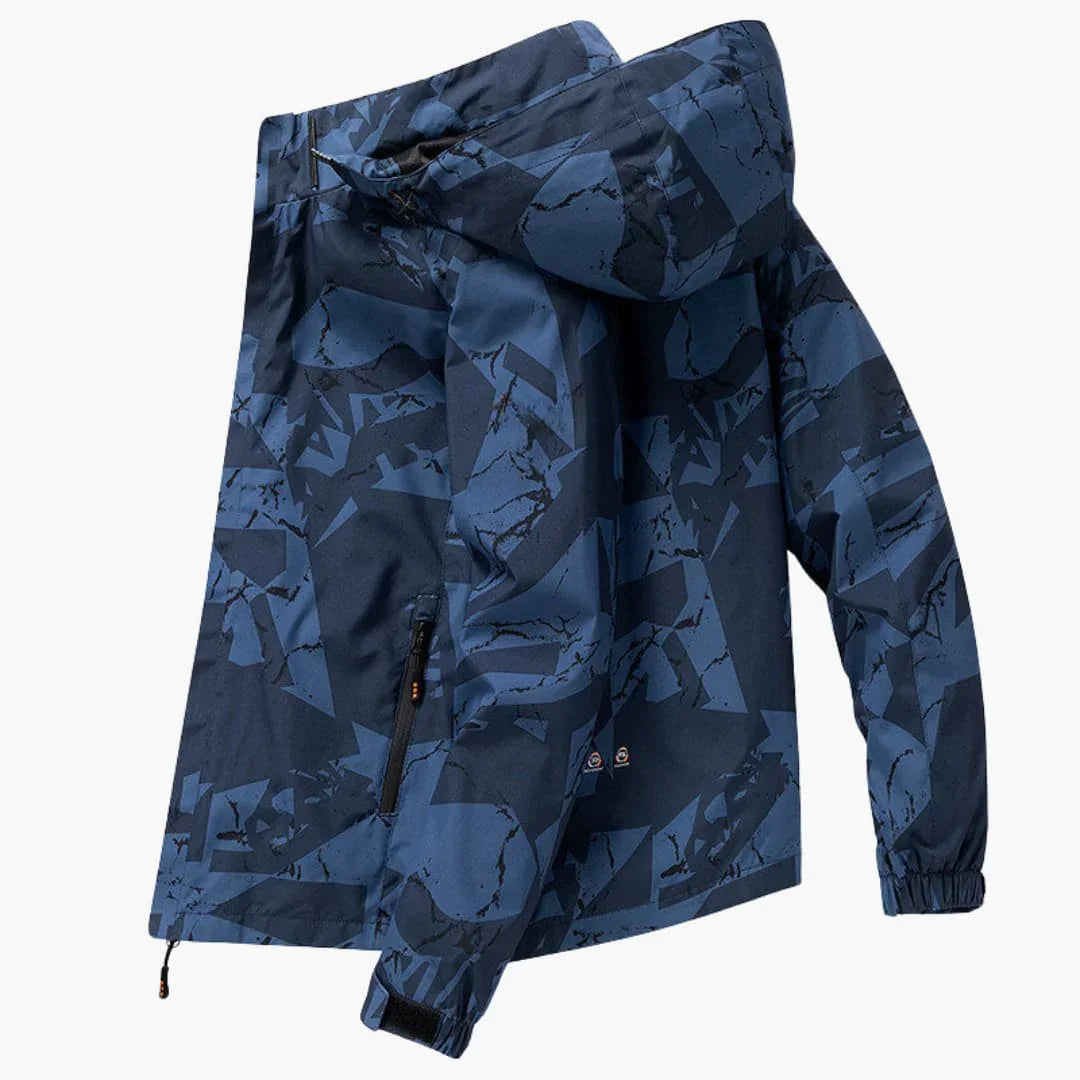 Heren winterjas met capuchon en elastische manchetten