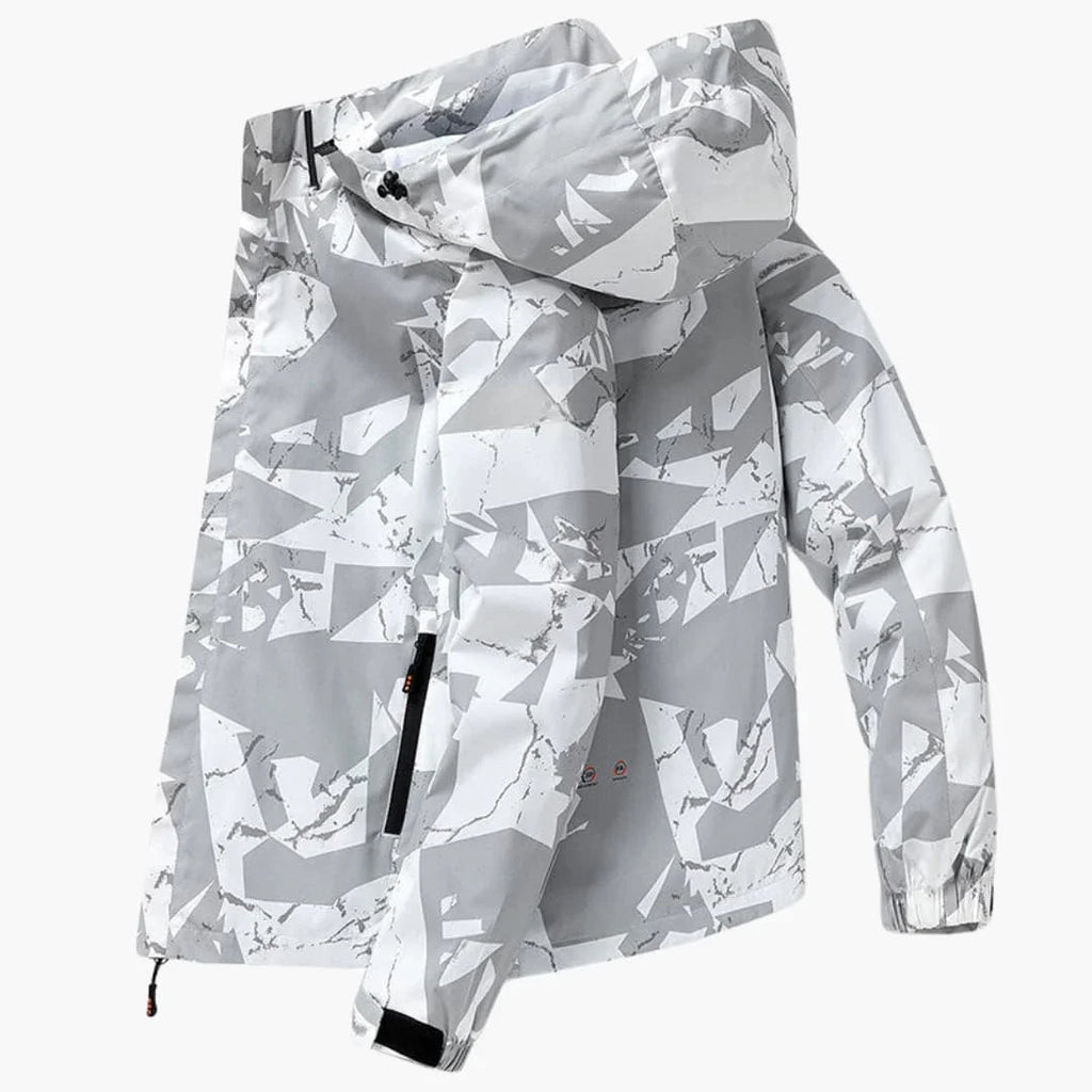 Heren winterjas met capuchon en elastische manchetten