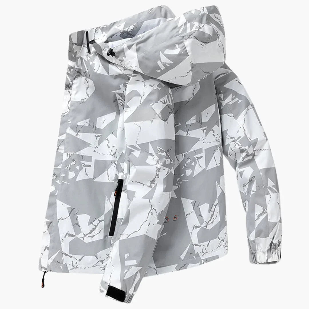 Heren winterjas met capuchon en elastische manchetten