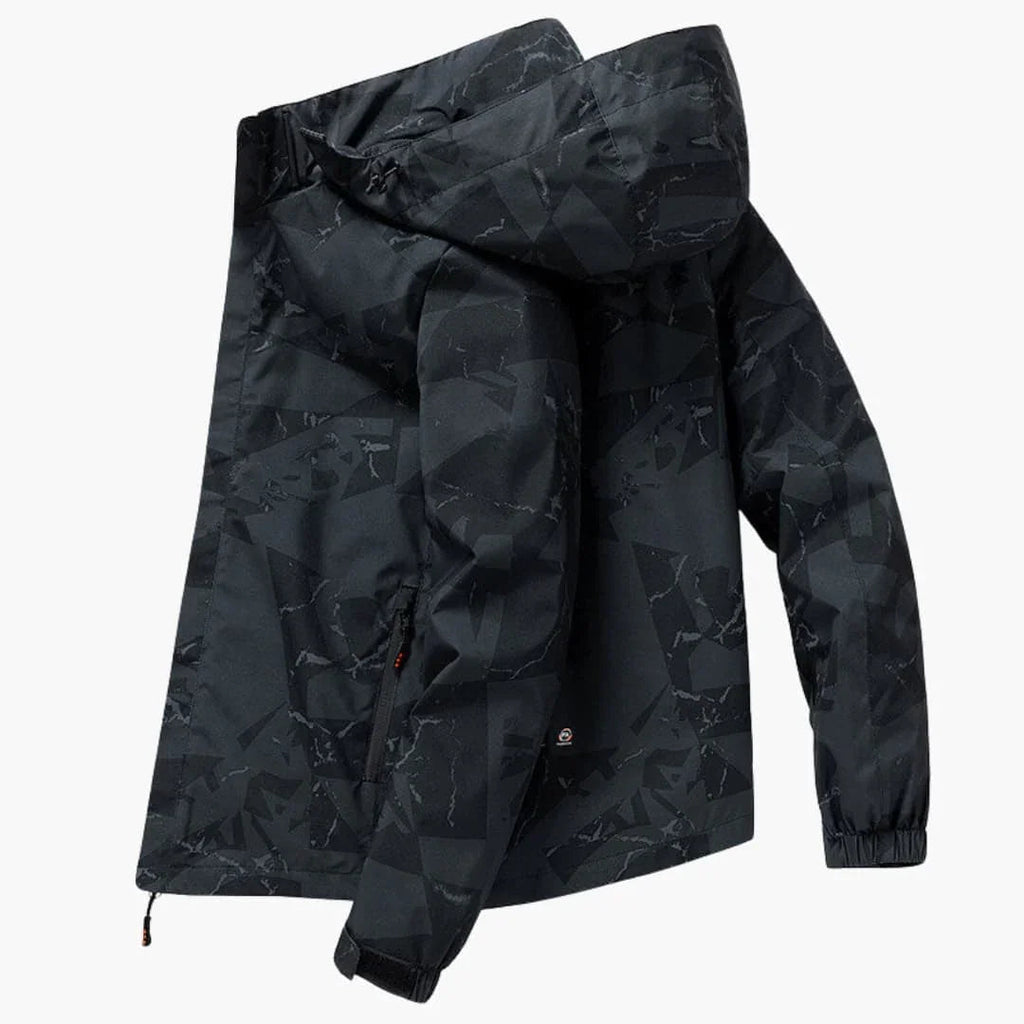 Heren winterjas met capuchon en elastische manchetten