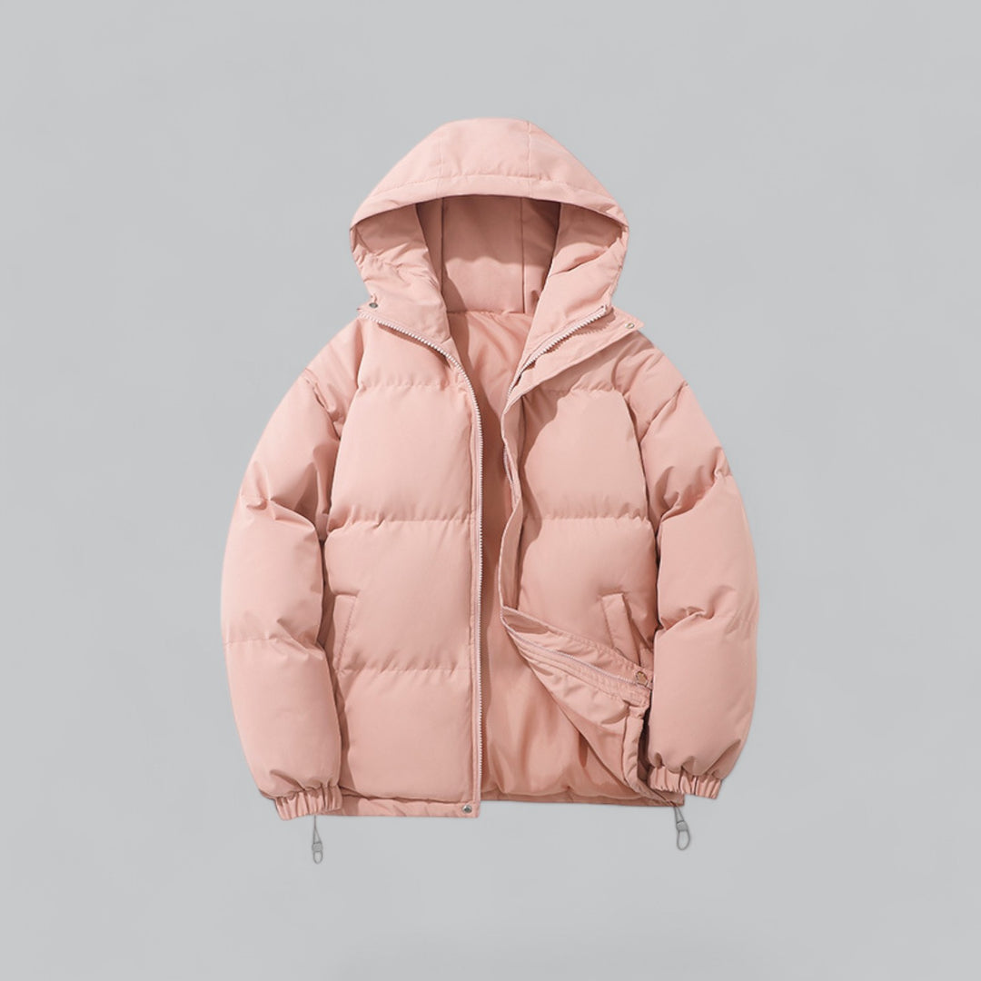 Heren winterjas met capuchon en gewatteerd model