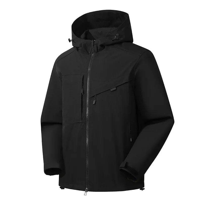 Heren winterjas met capuchon en sportieve snit