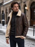 Heren winterjas met zachte kraagvoering